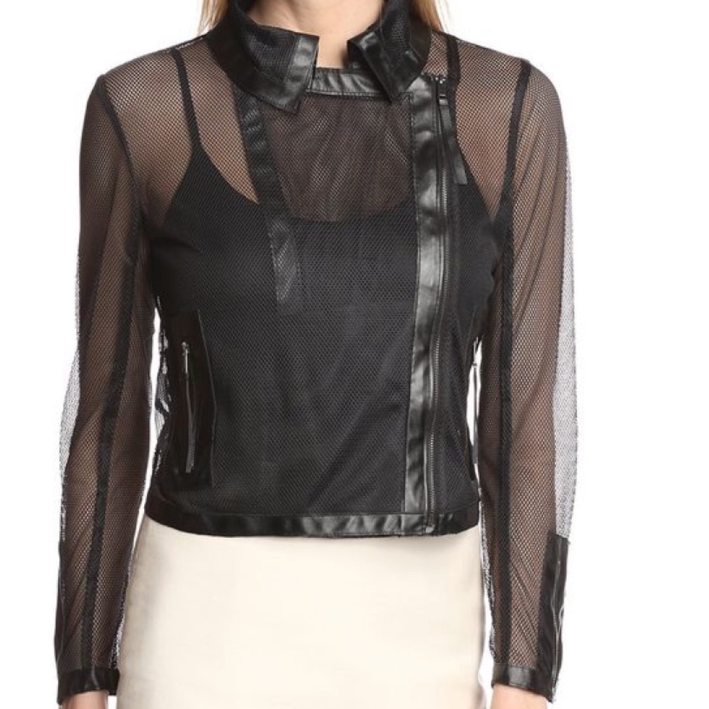 INSIGHT Black Mesh Moto Jacket
